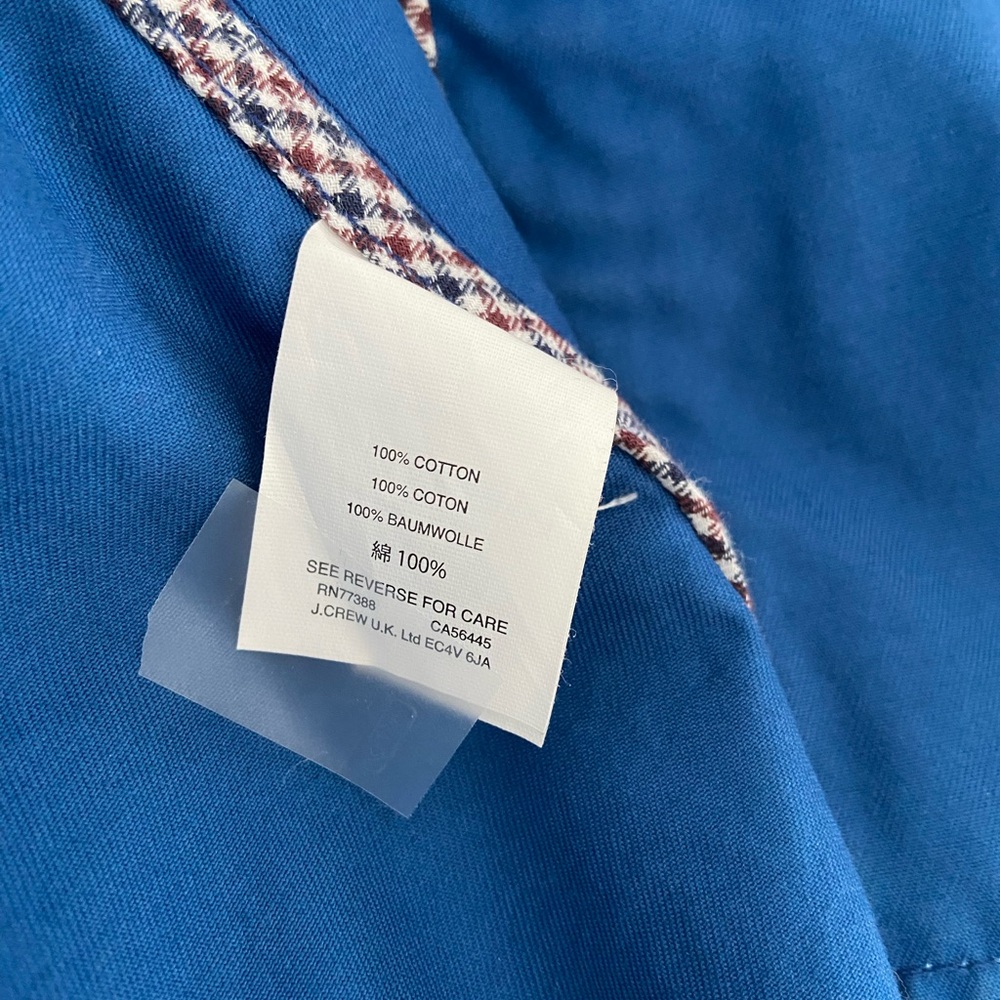 Women's Casual J. Crew Size M Cobalt Blue Jacket With Gold Accents - Picture 11 of 12